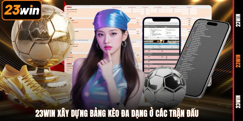 23WIN xây dựng bảng kèo đa dạng ở các trận đấu