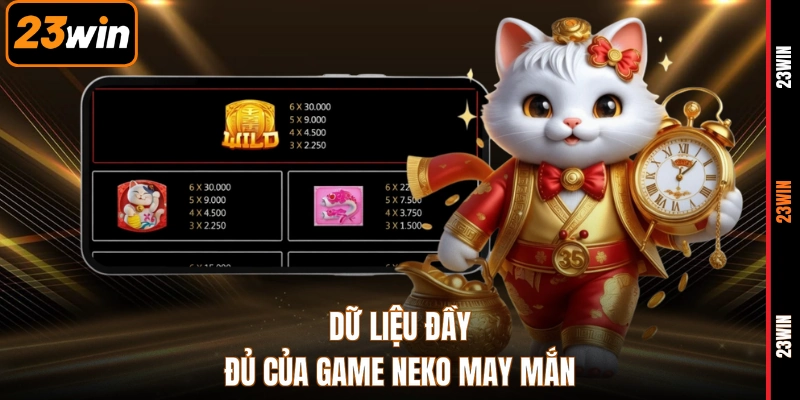 Dữ liệu đầy đủ của game Neko may mắn