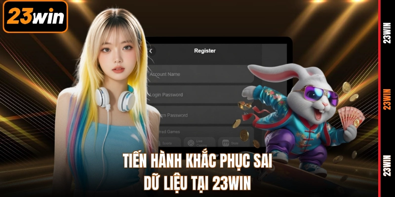 Tiến hành khắc phục sai dữ liệu tại 23WIN